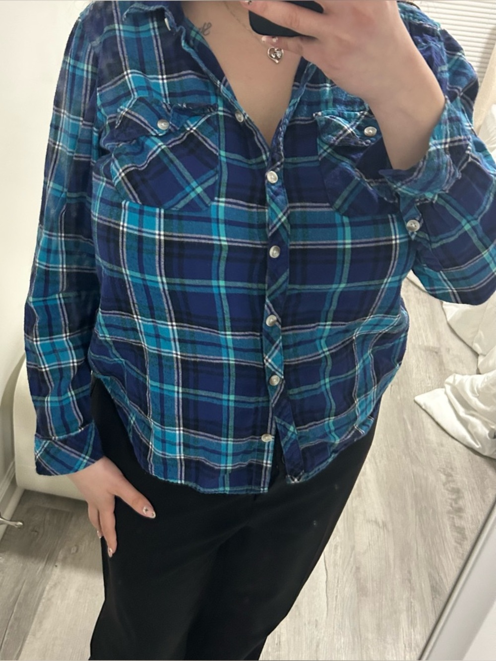 blue croft & barrow flannel